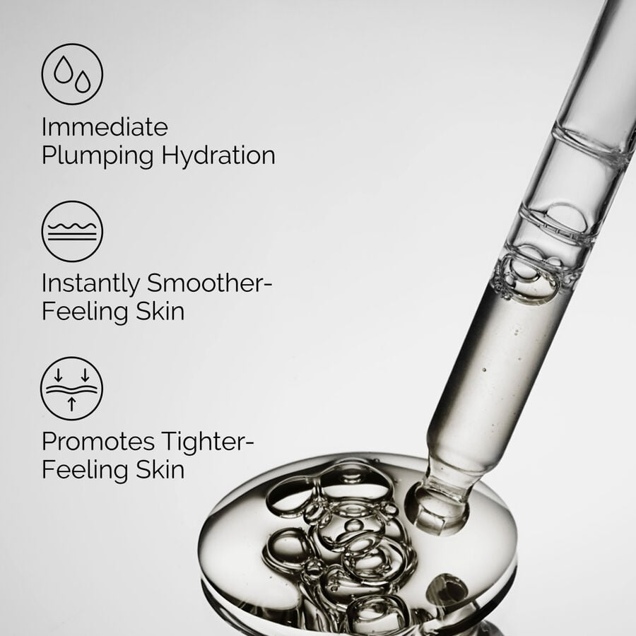 Hyaluronic Acid 2% + B5 provides instant plumping hydration, visibly smoother and tighter feeling skin.