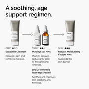 A soothing, age support regimen.